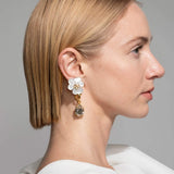 Alexis Bittar-Pansy Lucite Crystal Drop Post Earring | Night Pansy-Earrings-Blue Ruby Jewellery-Vancouver Canada