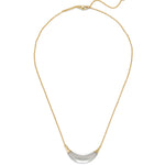 Alexis Bittar-Gold Capped Crescent Lucite Necklace-Necklaces-14k Gold Plated, Pewter Lucite-Blue Ruby Jewellery-Vancouver Canada