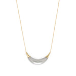 Alexis Bittar-Gold Capped Crescent Lucite Necklace-Necklaces-14k Gold Plated, Pewter Lucite-Blue Ruby Jewellery-Vancouver Canada