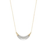 Alexis Bittar-Gold Capped Crescent Lucite Necklace-Necklaces-14k Gold Plated, Pewter Lucite-Blue Ruby Jewellery-Vancouver Canada