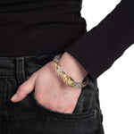 Alexis Bittar-Serpent Hinge Bangle-Bracelets-14k Gold Plated, Desert Lucite-Blue Ruby Jewellery-Vancouver Canada