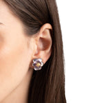 Pansy Lucite Petite Post
Earrings | Midnight Pansy 14k Gold Plated, Midnight Pansy Lucite