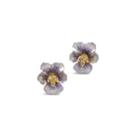 Pansy Lucite Petite Post
Earrings | Midnight Pansy 14k Gold Plated, Midnight Pansy Lucite