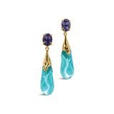 BonBon Crystal Small
Teardrop Earrings 14k Gold Plated, Mediterranean Opal Lucite