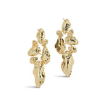 Brut Gold Mosaic Earring 14k Gold Plated