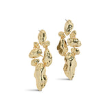 Brut Gold Mosaic Earring 14k Gold Plated