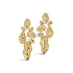 Brut Gold Mosaic Earring 14k Gold Plated
