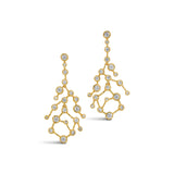 Asterales Gold CZ Celestial Earring 14k Gold Plated, Cubic Zirconia