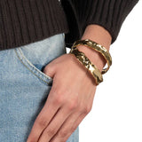 Brut Strap Bangle Bracelet 14k Gold Plated