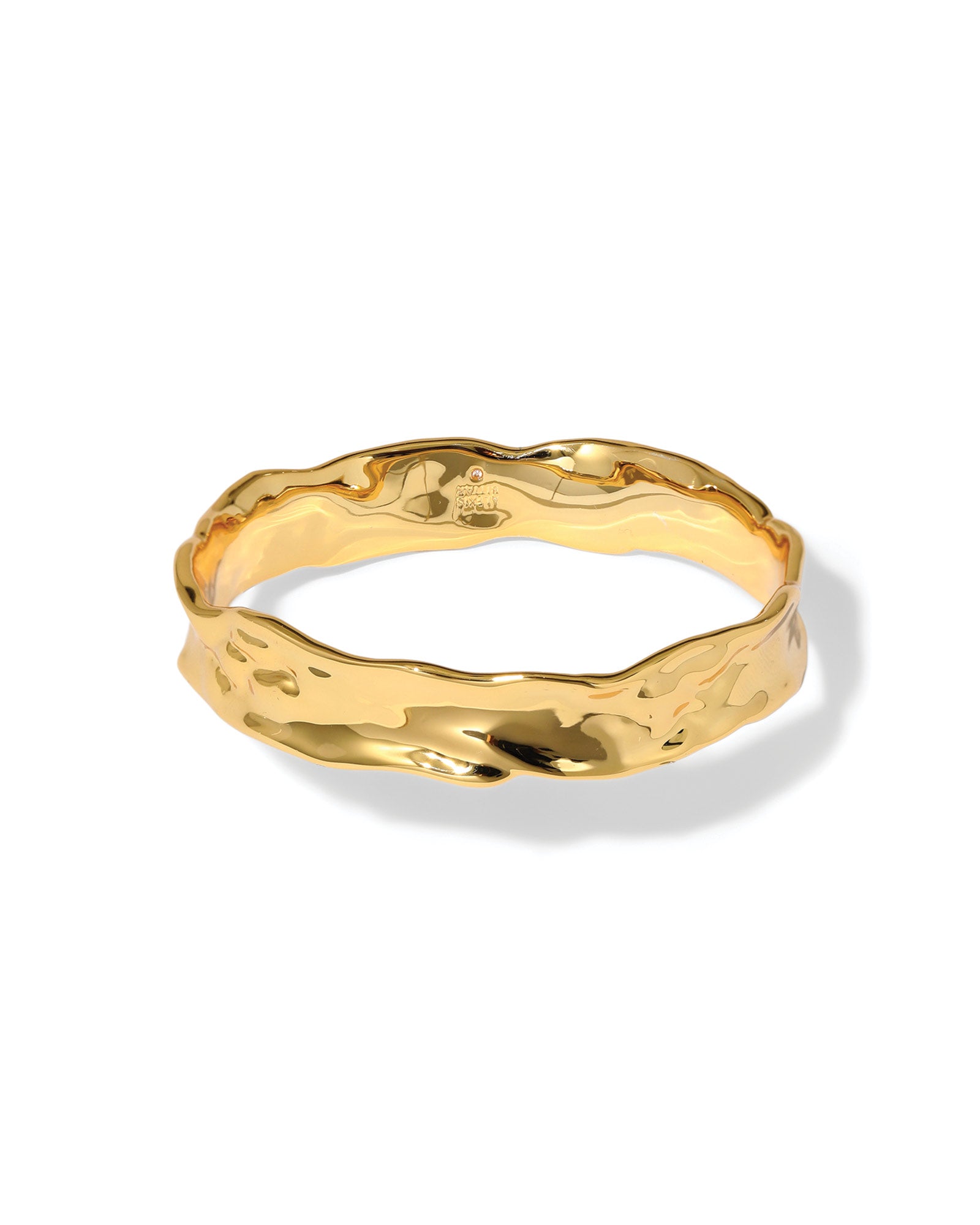 Brut Strap Bangle Bracelet 14k Gold Plated