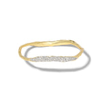 Solanales Gold Crystal Skinny Bangle Bracelet 14k Gold Plated, Crystal / SM