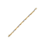 Solanales Crystal Linked Spear Bracelet 14k Gold Plated, Crystal