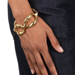 Molton Link Bracelet 14k Gold Plated