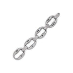 Molton Link Bracelet Rhodium Tone Plated