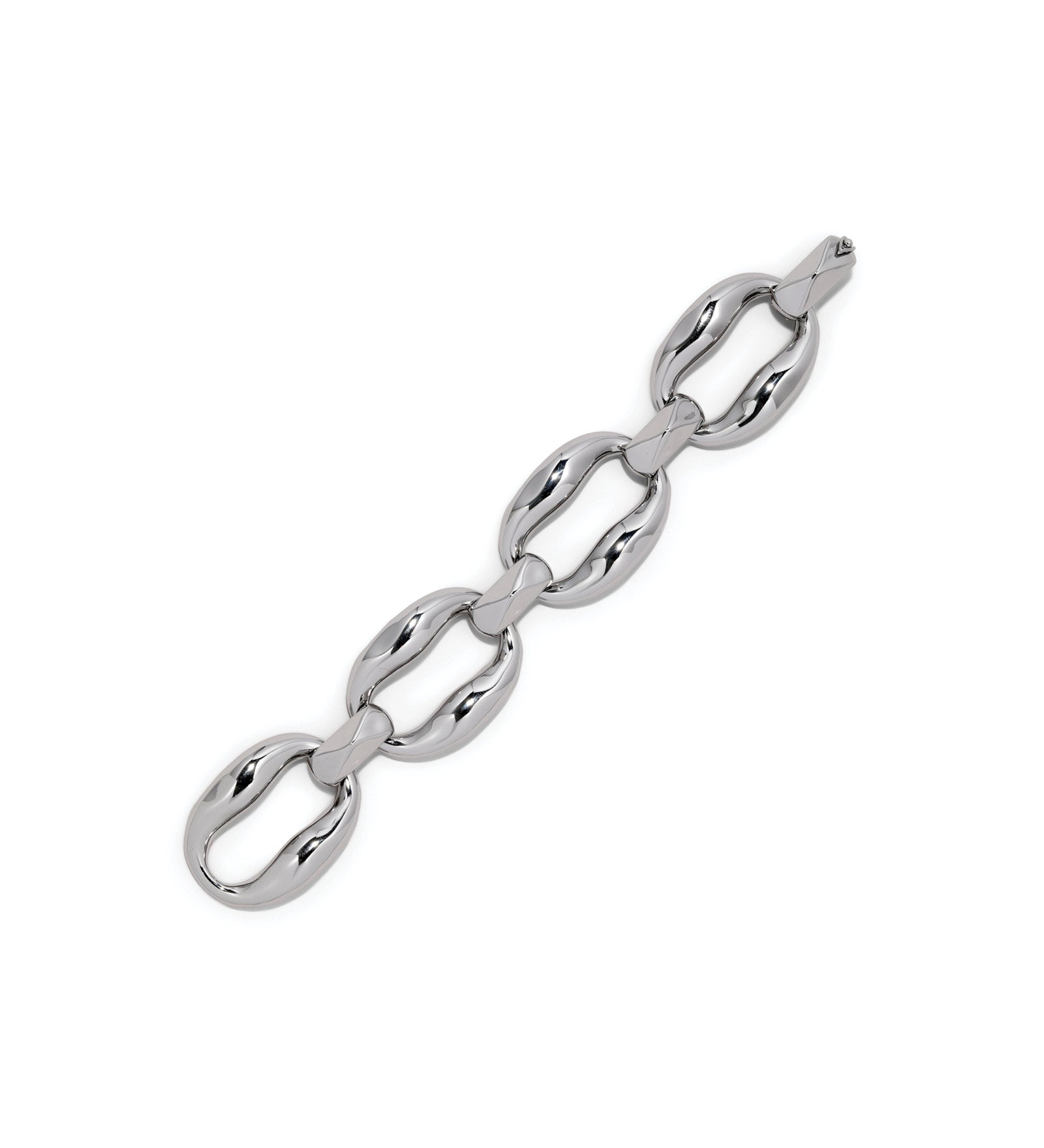 Molton Link Bracelet Rhodium Tone Plated