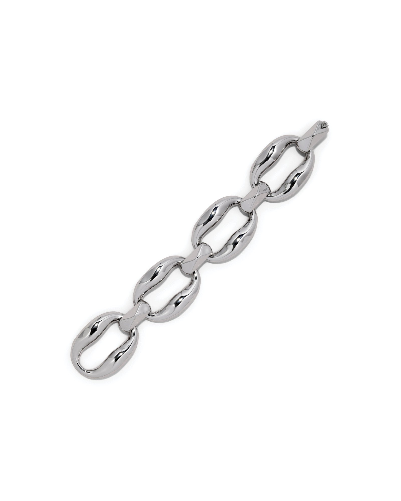 Molton Link Bracelet Rhodium Tone Plated
