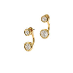 Alexis Bittar-Asterales Molten Front Back CZ Earrings-Earrings-14k Gold Plated, Cubic Zirconia-Blue Ruby Jewellery-Vancouver Canada