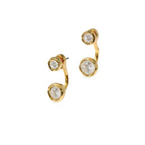 Alexis Bittar-Asterales Molten Front Back CZ Earrings-Earrings-14k Gold Plated, Cubic Zirconia-Blue Ruby Jewellery-Vancouver Canada