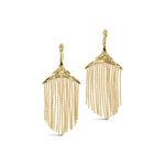 Solanales Crystal Fringe Chandelier Earring 14k Gold Plated, Crystal