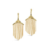 Solanales Crystal Fringe Chandelier Earring 14k Gold Plated, Crystal