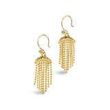 Solanales Crystal Petite Fringe Wire Earring 14k Gold Plated, Crystal, Cubic Zirconia