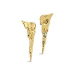 Solanales Crystal Cascade Post Earring 14k Gold Plated, Crystal