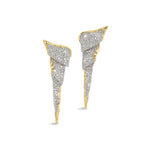 Solanales Crystal Cascade Post Earring 14k Gold Plated, Crystal