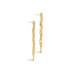 Solanales Crystal Spear Linear Earring 14k Gold Plated, Crystal