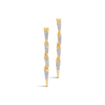 Solanales Crystal Spear Linear Earring 14k Gold Plated, Crystal
