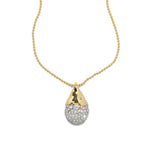 Solanales Crystal Pavé Teardrop Necklace 14k Gold Plated, Crystal