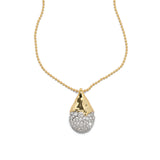 Solanales Crystal Pavé Teardrop Necklace 14k Gold Plated, Crystal