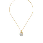 Solanales Crystal Pavé Teardrop Necklace 14k Gold Plated, Crystal