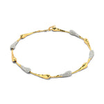 Solanales Crystal Teardrop Riviera Necklace 14k Gold Plated, Crystal