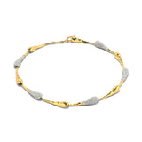Solanales Crystal Teardrop Riviera Necklace 14k Gold Plated, Crystal