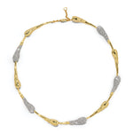 Solanales Crystal Teardrop Riviera Necklace 14k Gold Plated, Crystal