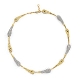 Solanales Crystal Teardrop Riviera Necklace 14k Gold Plated, Crystal