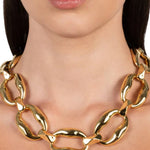 Molten Link Necklace 14k Gold Plated