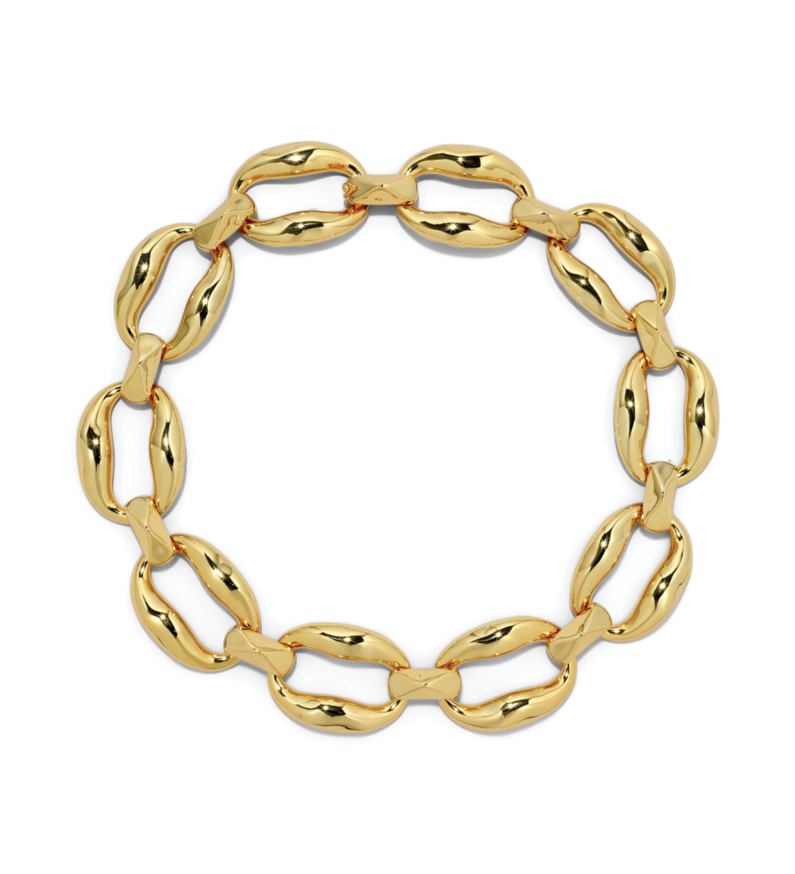 Molten Link Necklace 14k Gold Plated