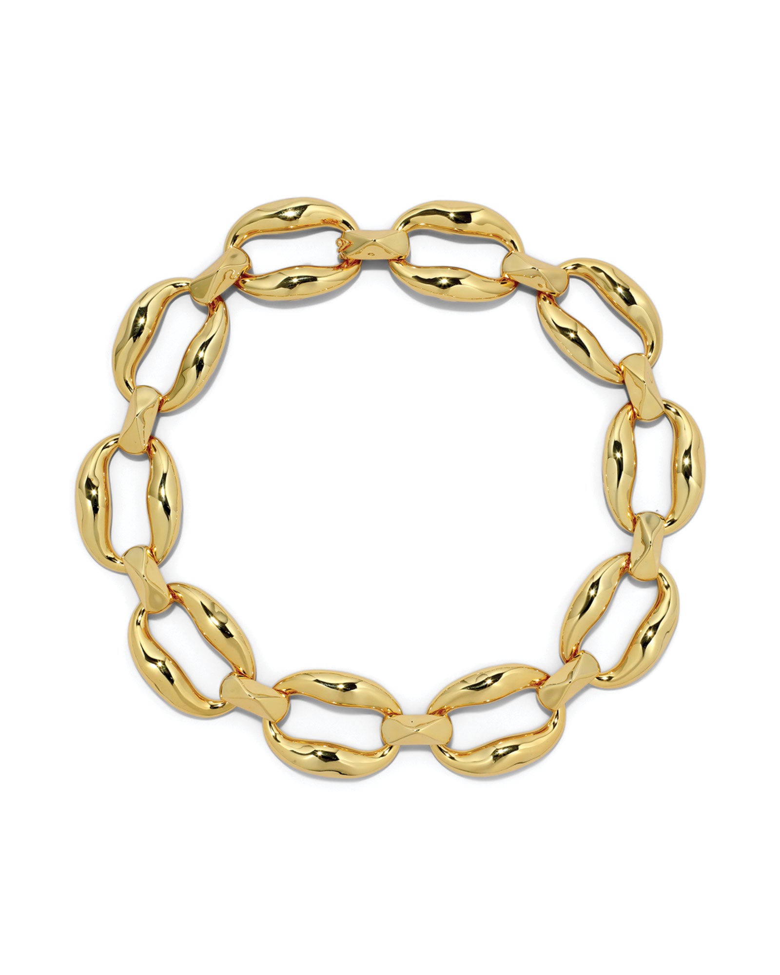 Molten Link Necklace 14k Gold Plated