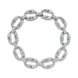 Molten Link Necklace Rhodium Tone Plated