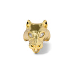 Panther Visage Ring 14k Gold Plated, Crystal / 7