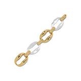Liquid Lucite Link Bracelet 14k Gold Plated, Clear Lucite