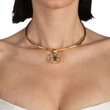 Alexis Bittar-Liquid Lucite Jeweled Crystal Collar-Necklaces-Blue Ruby Jewellery-Vancouver Canada