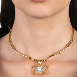 Alexis Bittar-Liquid Lucite Jeweled Crystal Collar-Necklaces-Blue Ruby Jewellery-Vancouver Canada