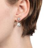 Asterales Molten Front Back CZ Earrings