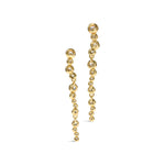 Asterales Gold CZ Cascading Earring 14k Gold Plated, Crystal