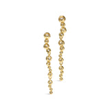 Asterales Gold CZ Cascading Earring 14k Gold Plated, Crystal