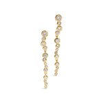 Asterales Gold CZ Cascading Earring 14k Gold Plated, Crystal
