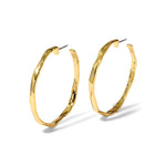 Brut Gold Skinny Hoop Earring 14k Gold Plated