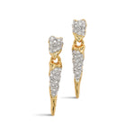 Solanales Crystal Spear Drop Earring 14k Gold Plated, Crystal